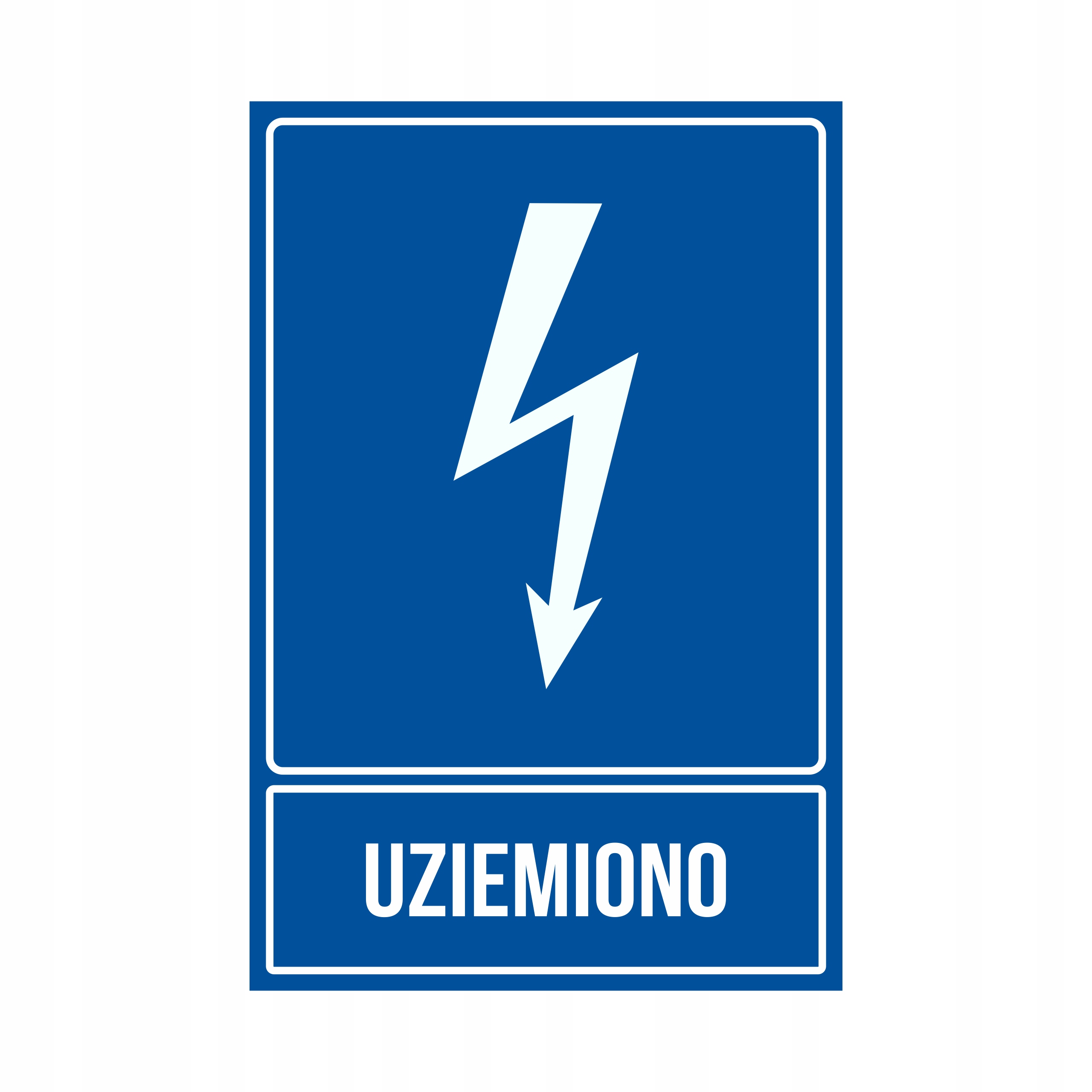 

Tabliczka Informacyjna Uziemiono 30x20 Pcv 1mm