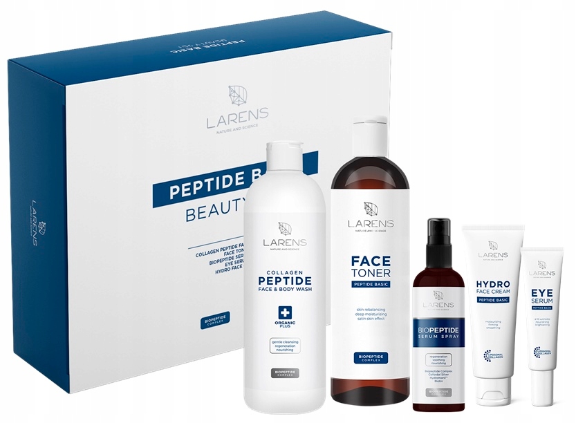 Larens Peptide Basic Beauty Set zestaw 5 produktów Larens do ciała i twarzy
