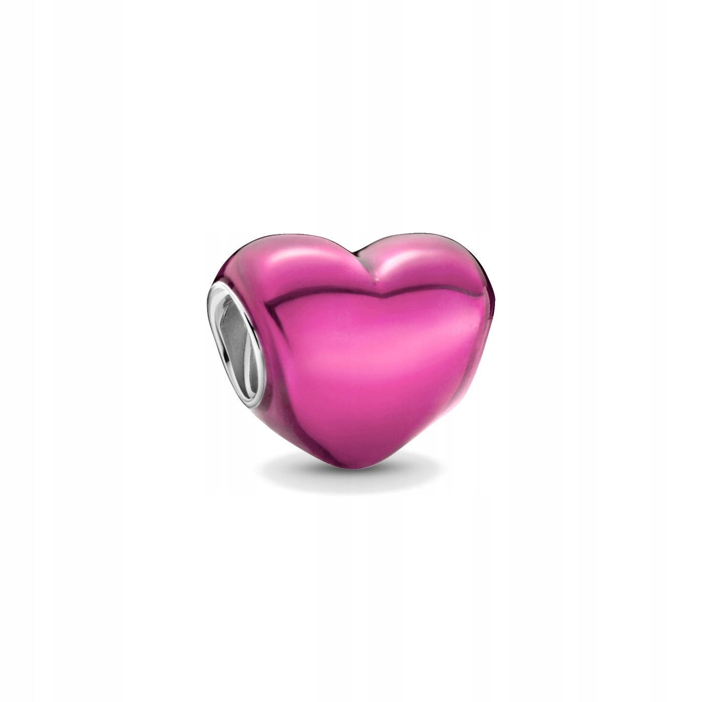 Charms Pandora - Metalické ružové srdce 799291C03