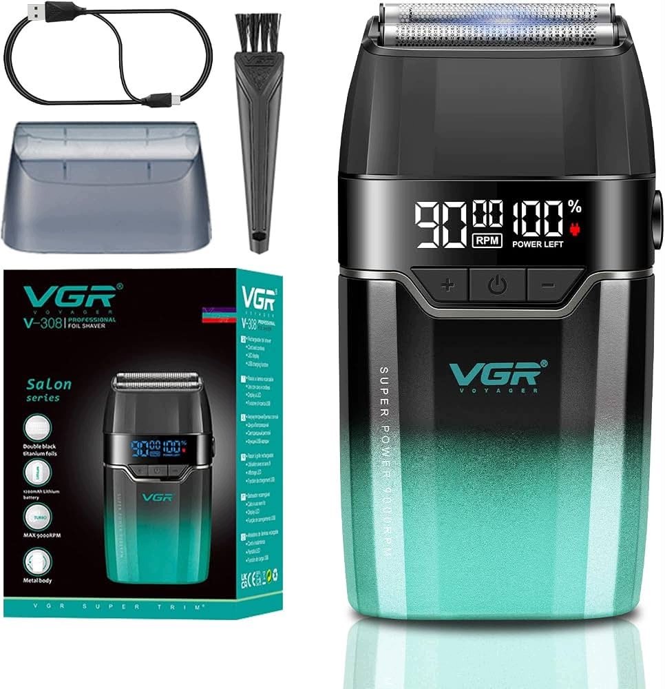 Holicí Strojek na bradu a obličej Shaver Barber Titanový 9000 Rpm