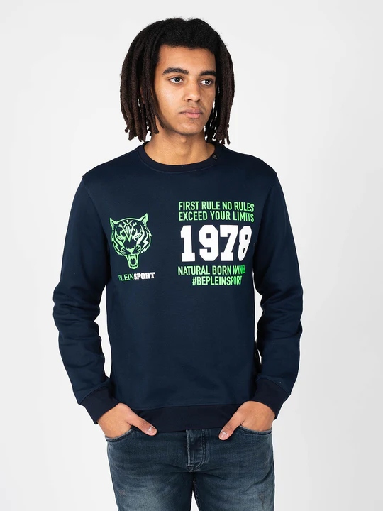 Plein Sport Tmavě Modrá Mikina S Dlouhými Rukávy (2XL)