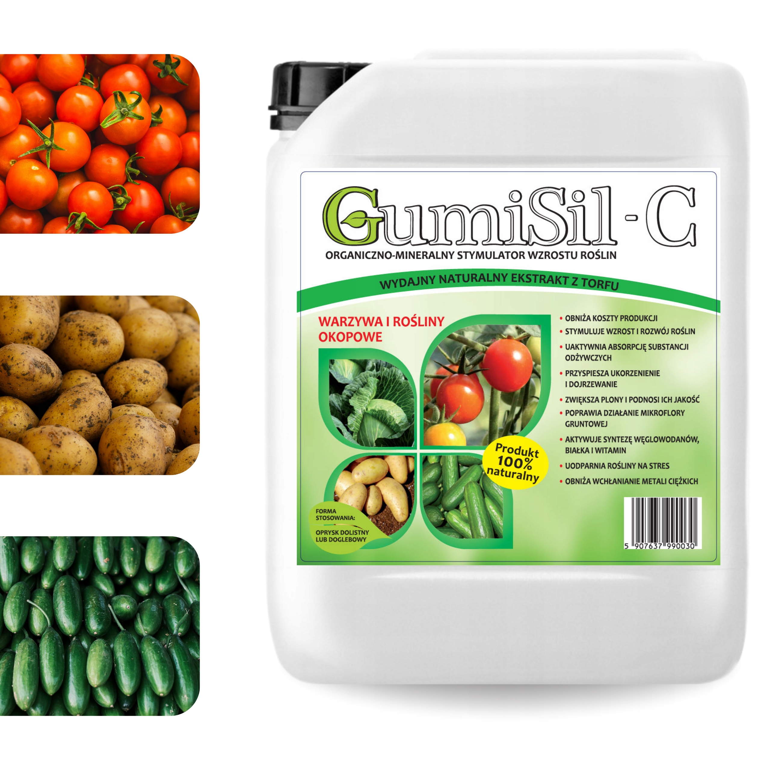 Hnojivo pre zeleninu a koreňové rastliny Eko biostimulátor GumiSil-C 10L