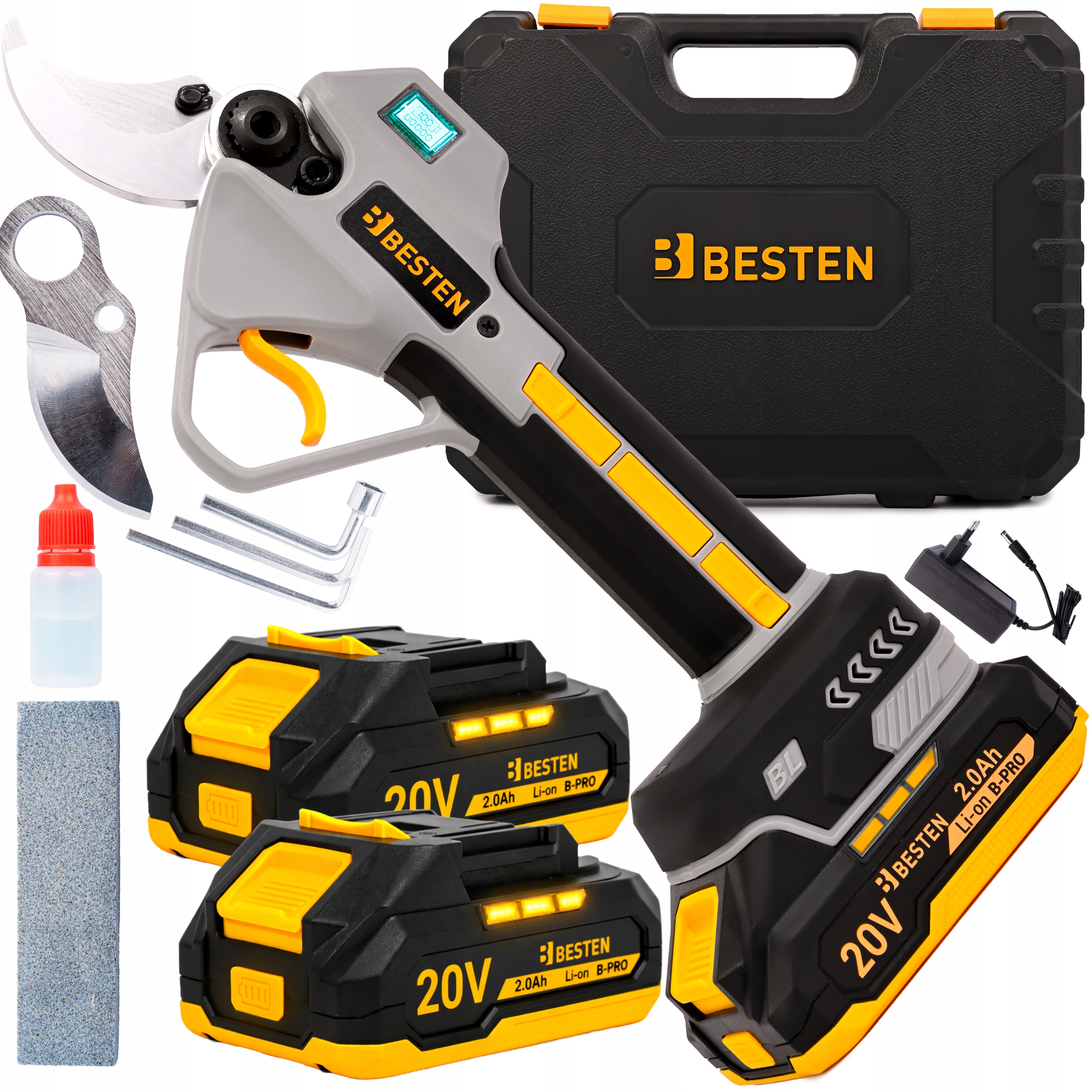 Záhradné Akumulátorové Nožnice Elektrické na konáre Záhradné nožnice 2xAku Besten