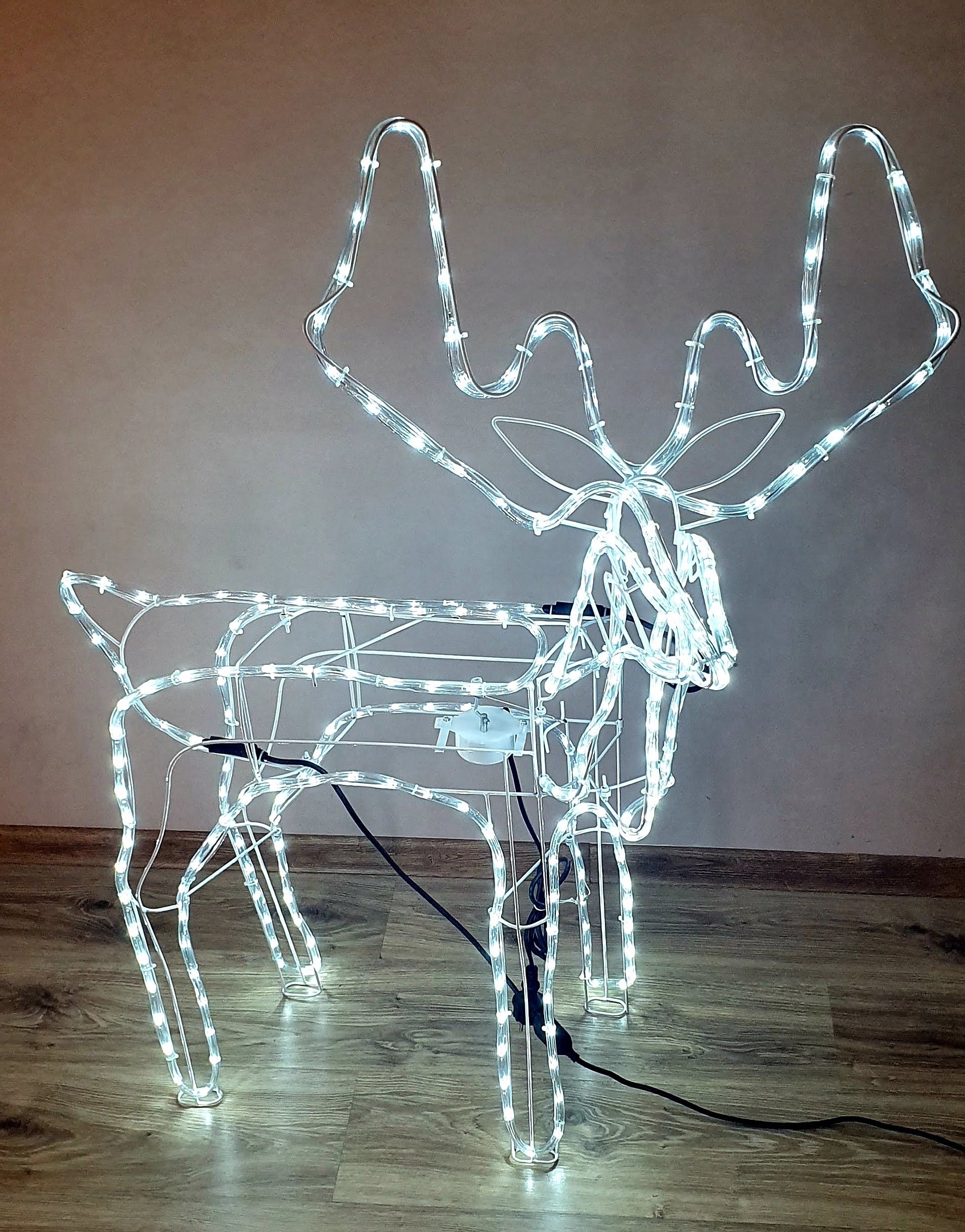 RENIFER LED ŚWIECĄCY OZDOBA ŚWIĄTECZNA ZEW LAMPKI BIAŁY ZIMNY Liczba lampek 201 - 300