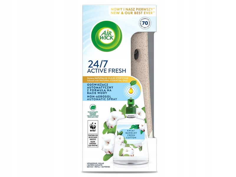 

Odświeżacz Airwick 24/7 Active Fresh Kwiat Bawełny