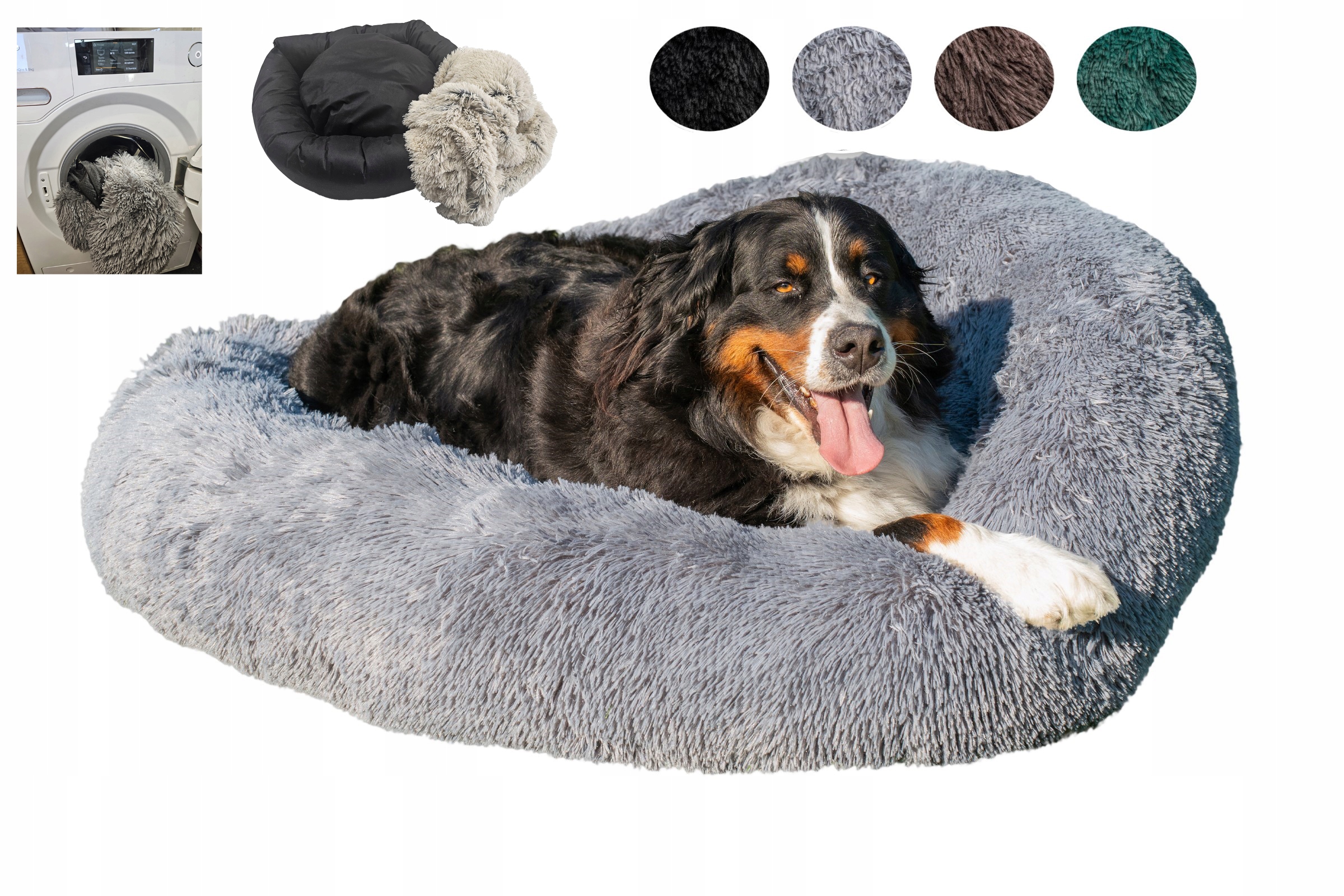 Levně Pelíšek Obláček pro psa a kočku Shaggy 120 Snímatelný potah Šedý