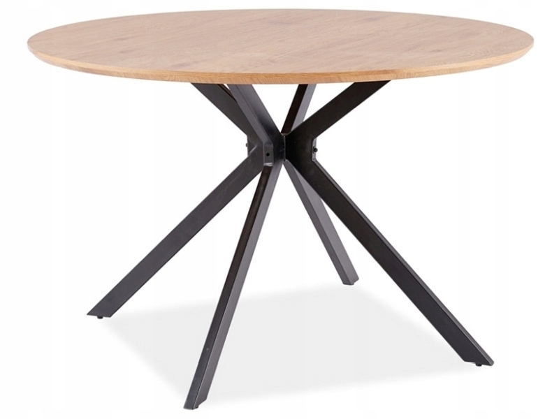 Stôl Aster dub/čierny fi 120 cm do kuchyne a jedálne Sig