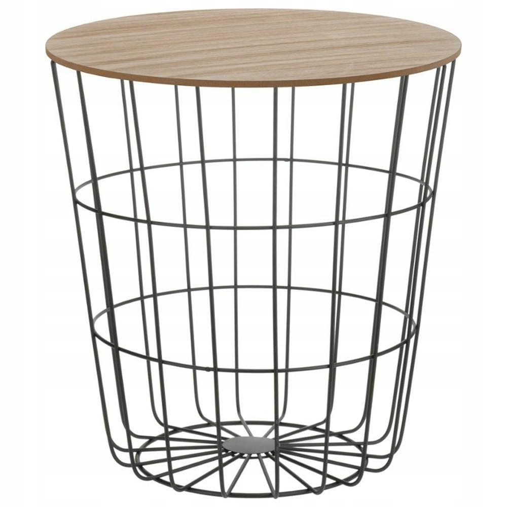 

Druciany Stolik Kawowy Kosz Loft 42cm czarny