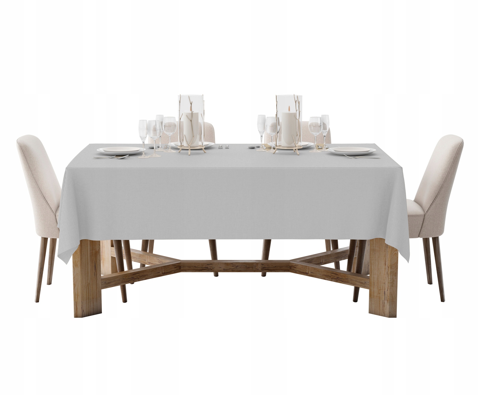 SZARY OBRUS 100x140 GRUBY MATOWY GŁADKI NA STÓŁ UNIWERSALNY