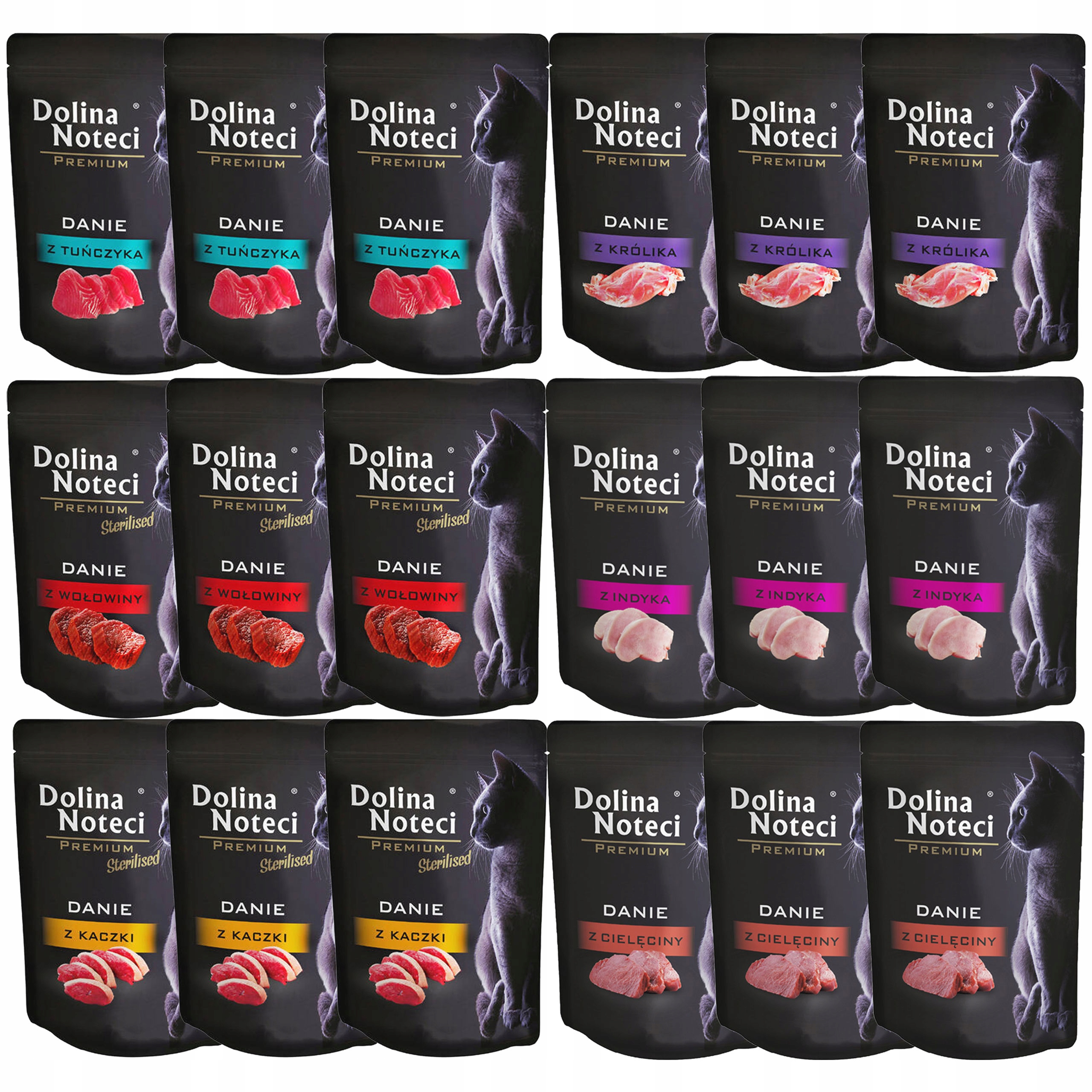 Levně Dolina Noteci Premium Jídlo mokré krmivo pro kočky mix chutí 18 x 85 g