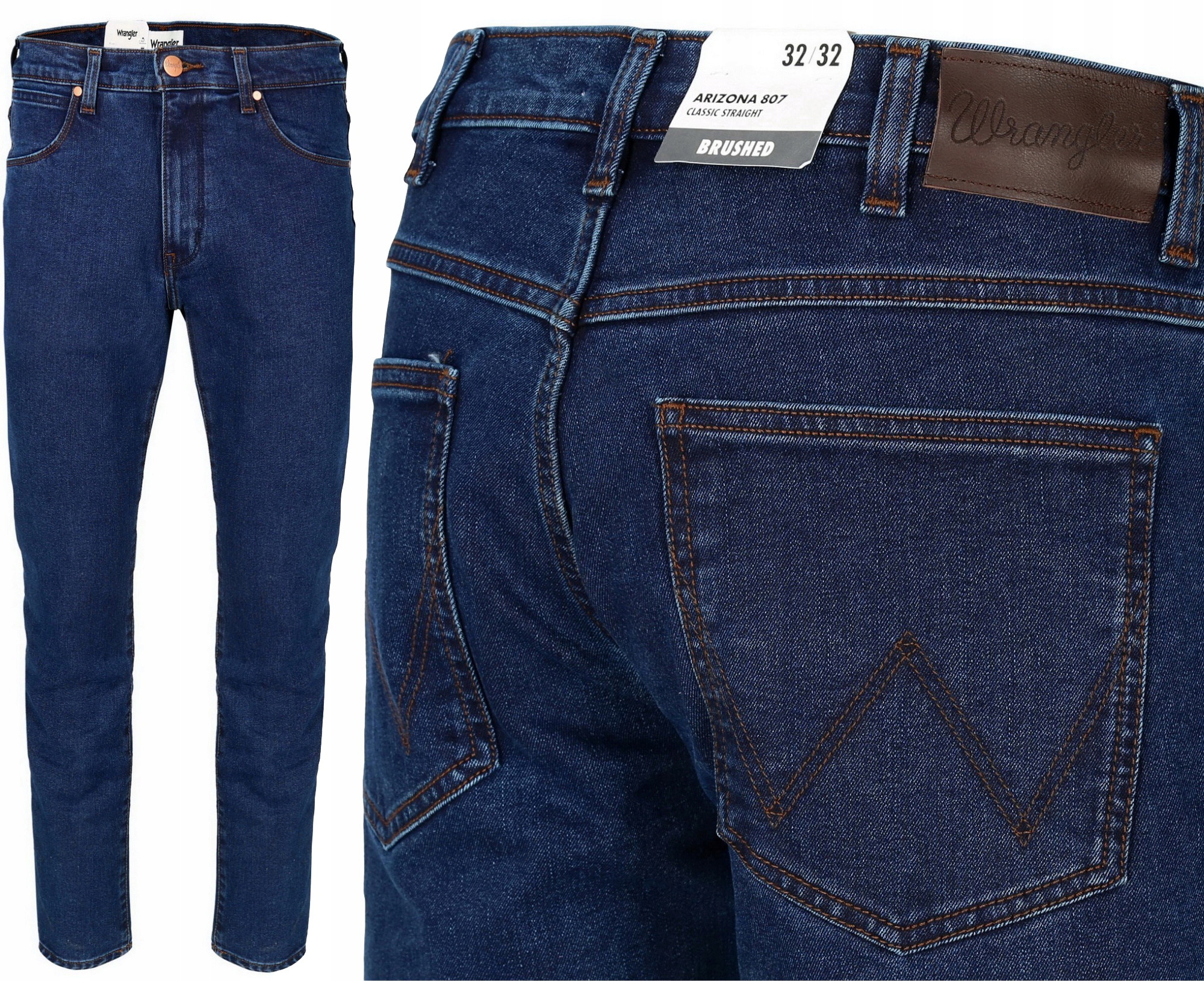 

Wrangler Arizona Brushed Jeansy Proste W32 L32