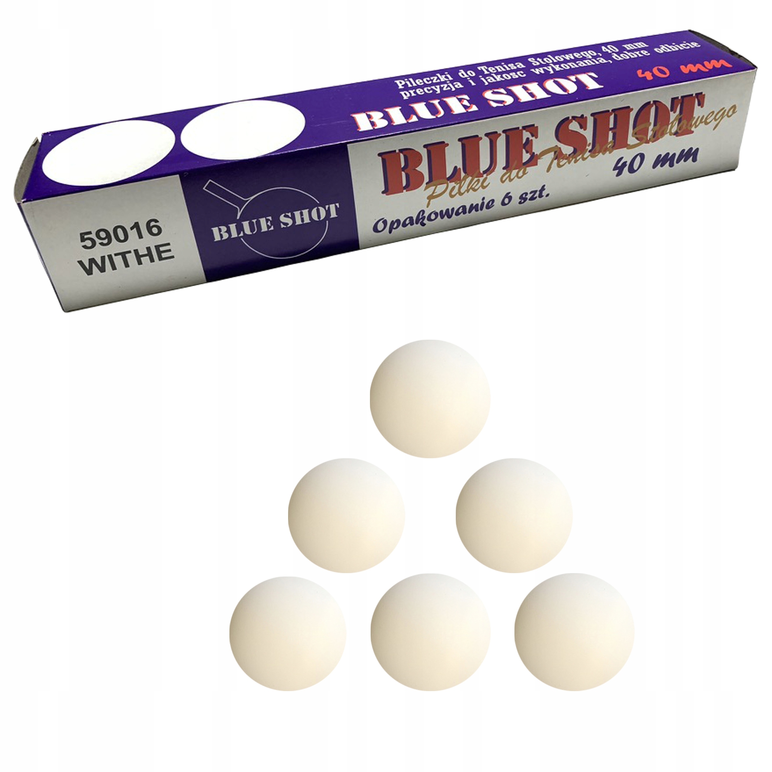 PIŁECZKA BIAŁA PING PONG 6 SZTUK POLSIRHURT