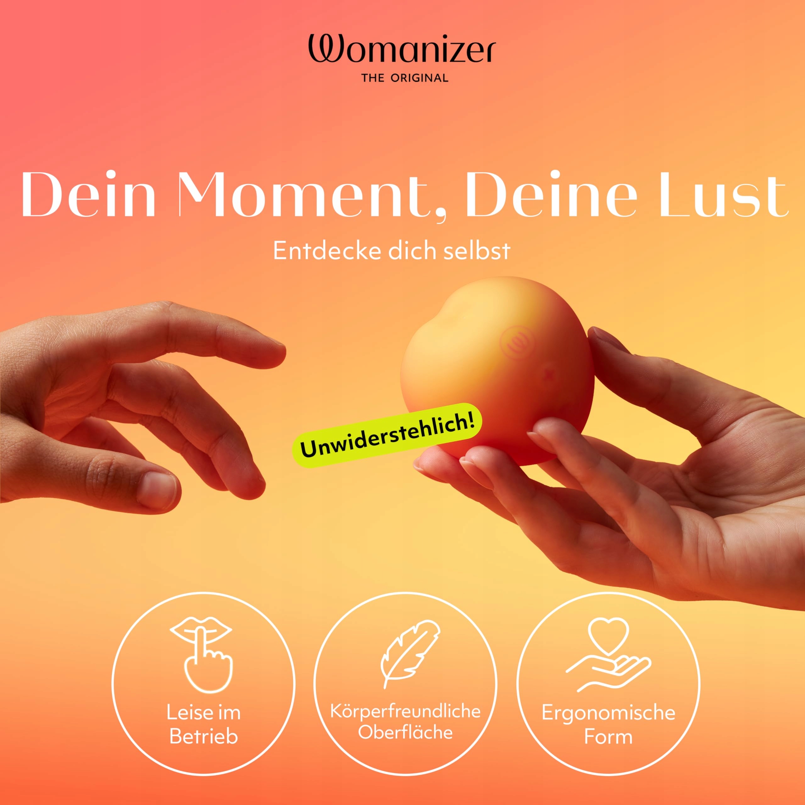 WOMANIZER Peach Wibrator Dla Kobiet i Par Klitoris Stymulator Erotyczny — miniatura 5