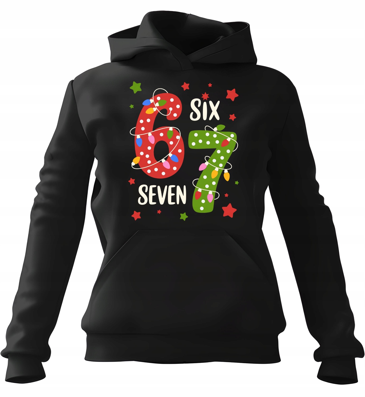 pánská mikina s kapucí Six Seven Lampki XL Dárek 67 Six Seven Nego Chlap