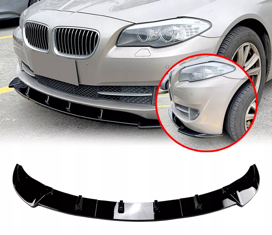 Predná Krytka Nárazníka Bmw F10 F11 Splitter 2011-2014 Predlift Čierna