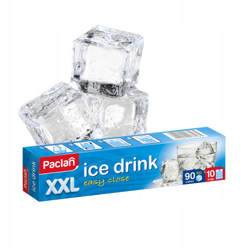 

Woreczki do lodu XXL Duże Kostki 90 Sztuk