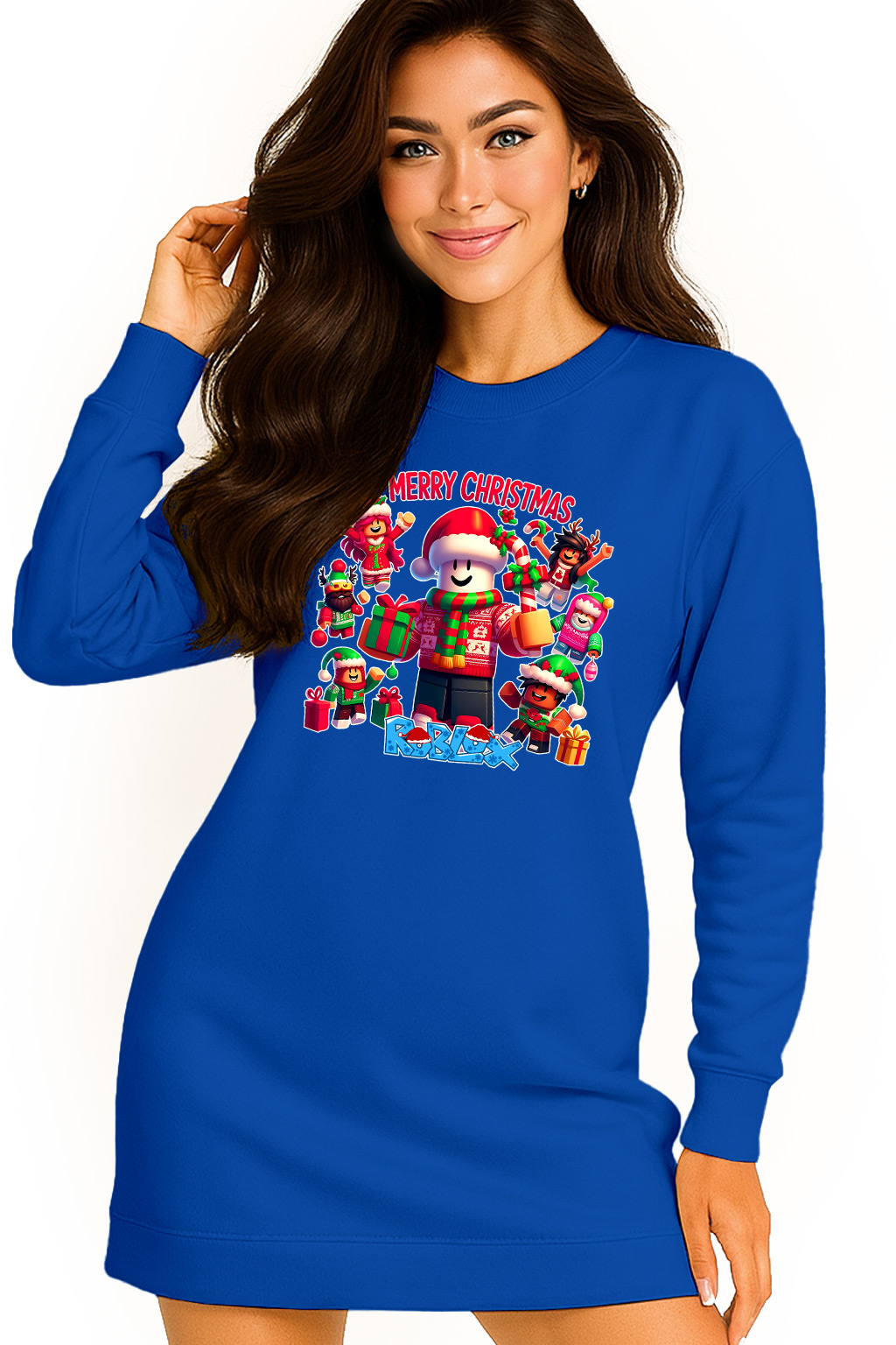 Mikina Dámská Vánoční Oversize Šaty Roblox Dárek K Vánocům M