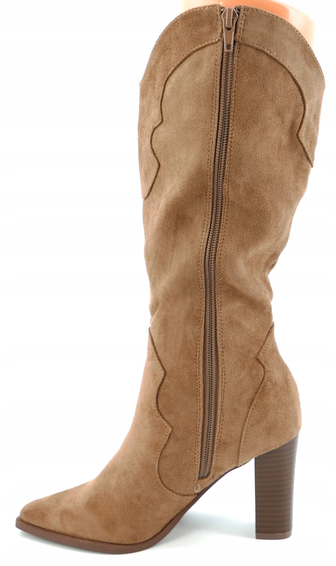 KOZAKI KOWBOJKI CAMELOWE SZPIC SŁUPEK R38 Rozmiar 38