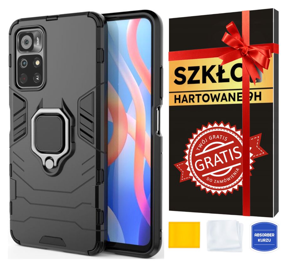 

Etui do Xiaomi Redmi Note 11 Pro i Szkło,iron Ring