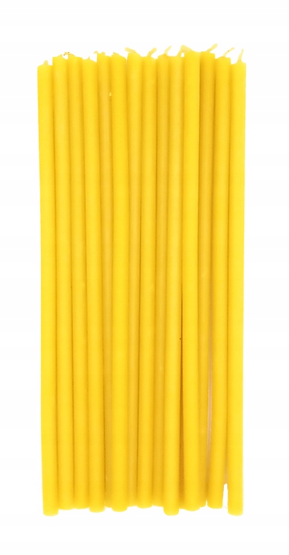 

20 x Świece cerkiewne z wosku pszczelego 15 cm