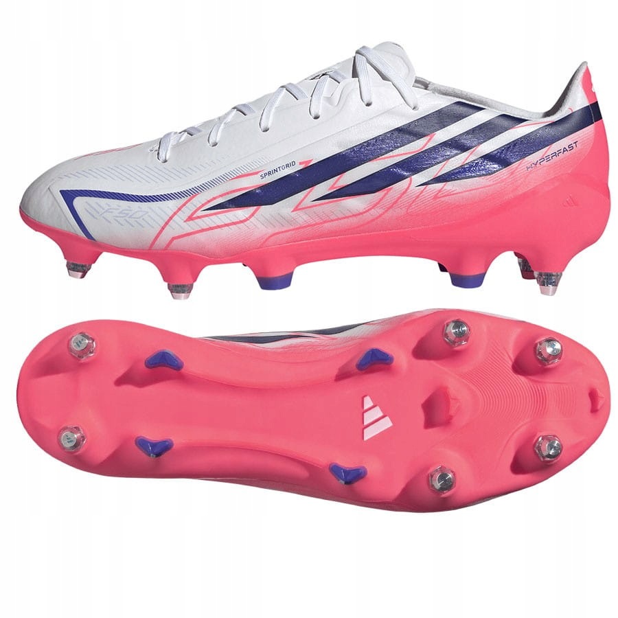 Buty adidas F50 Hyperfast League Sg HQ2371 41 1/3, Biały 41 1/3, Biały