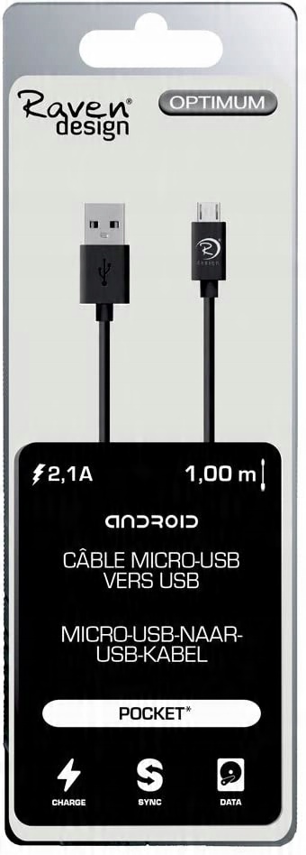 

Raven design Micro-USB Kabel do smartphone 1m
