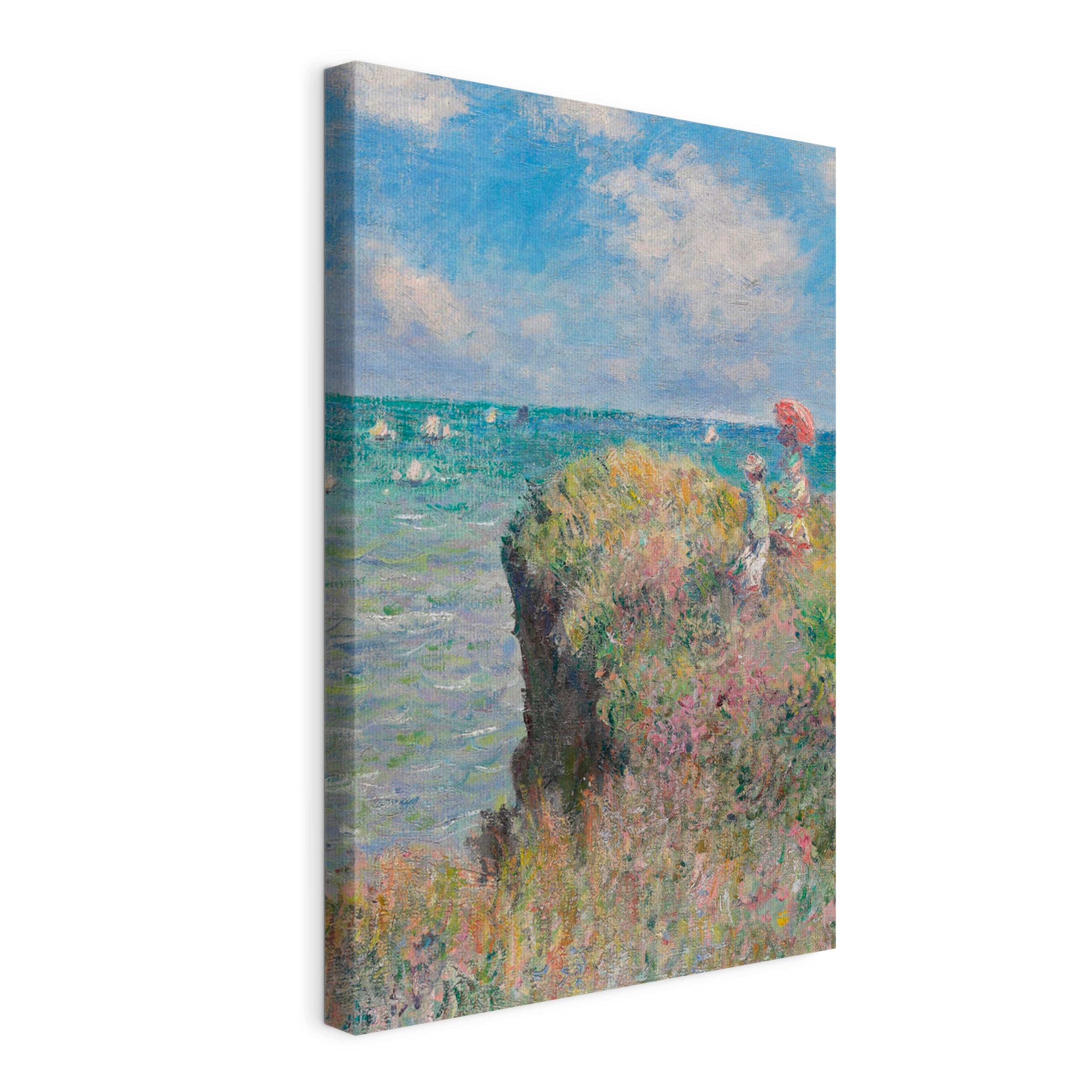 Obraz na plátně Claude Monet Procházka po útesu v Pourville 60x90 cm