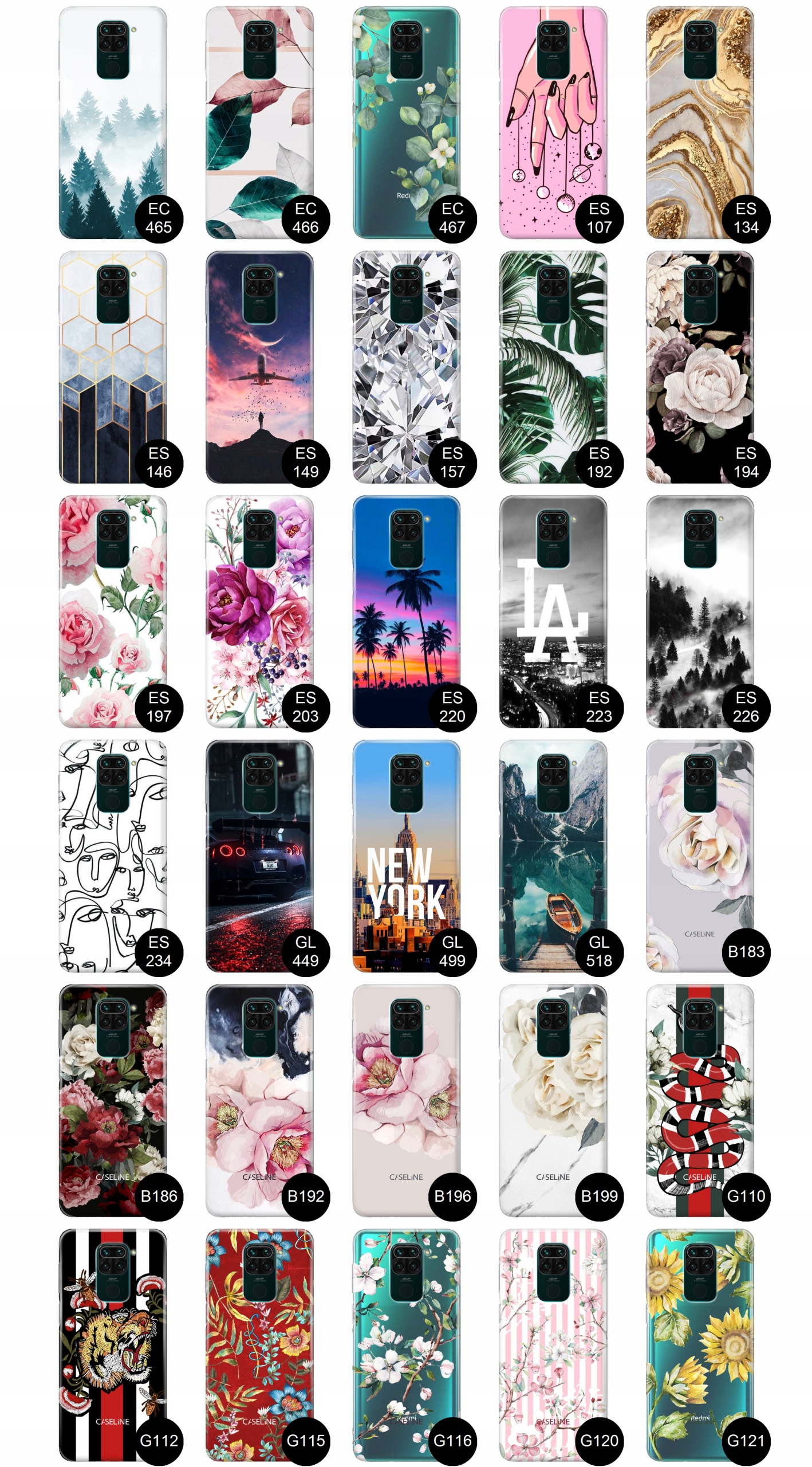 Etui do Xiaomi Redmi Note 9 etui guma wzory