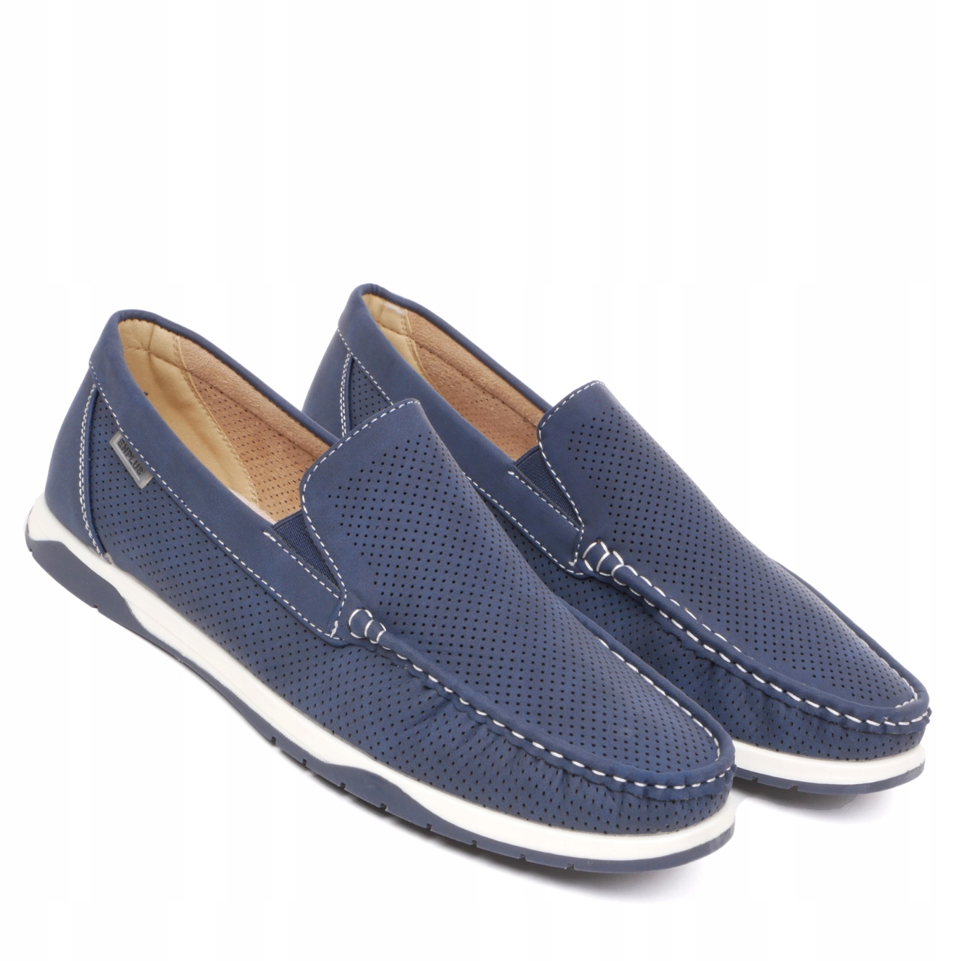 Mokasyny Męskie Półbuty Wsuwane Buty Ażurowe na Wiosnę Lato wkł. Skóra 43 Waga produktu z opakowaniem jednostkowym 0.7 kg