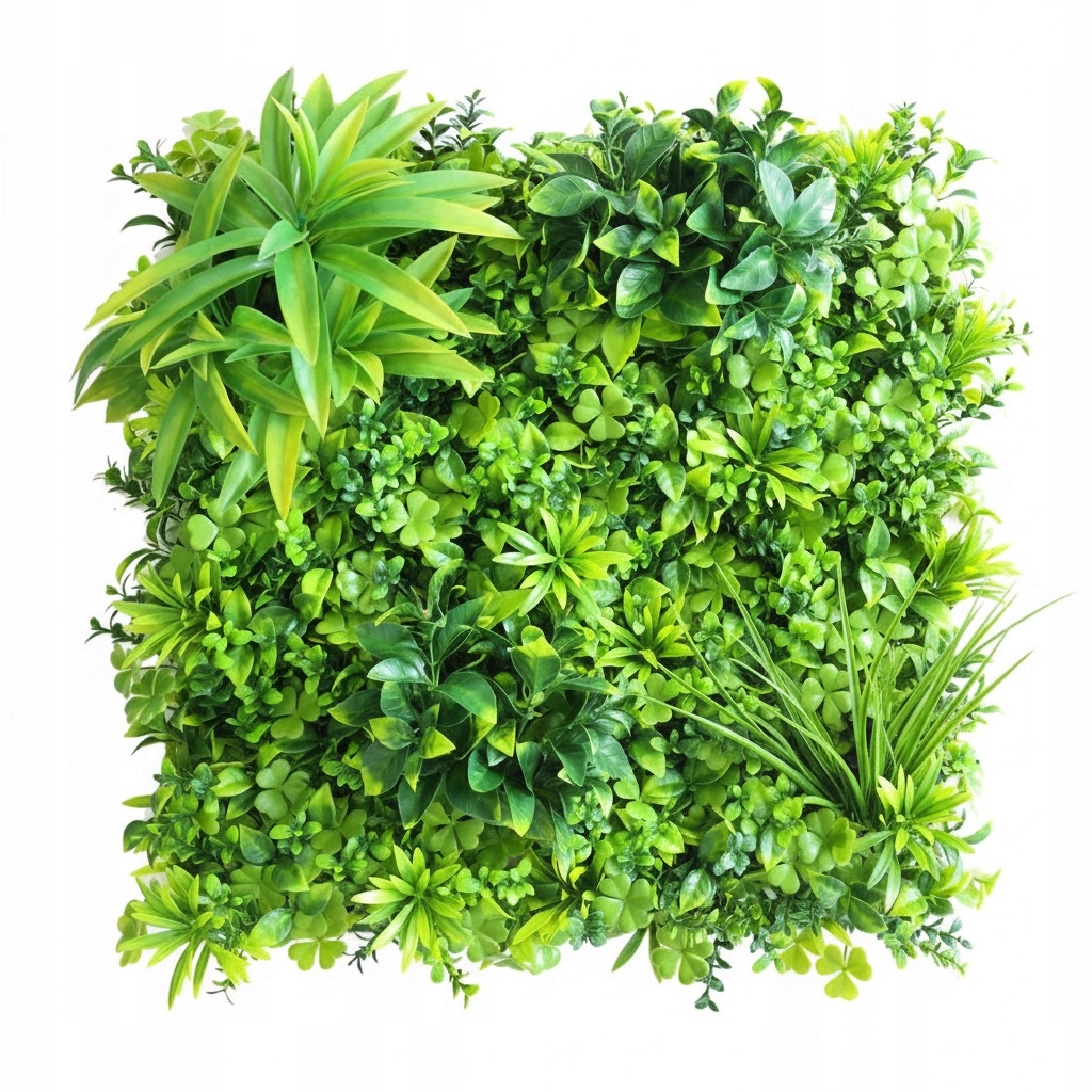 Zelená stěna Panel 0,5x0,5 m Umělé rostliny Vertikální zahrada Živý Plot