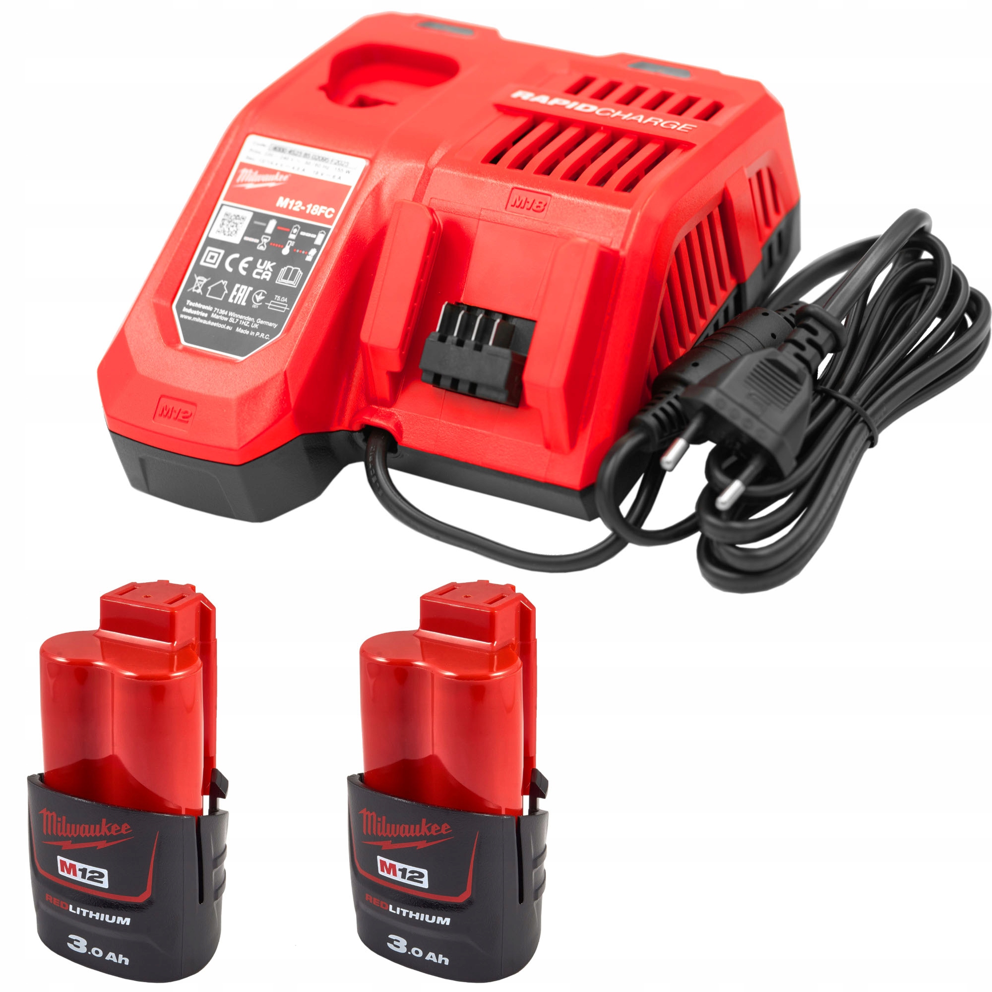 Ładowarka M12-18 Fc 2x Akumulator 12 V 3,0 Ah M12 B3 Milwaukee Zestaw