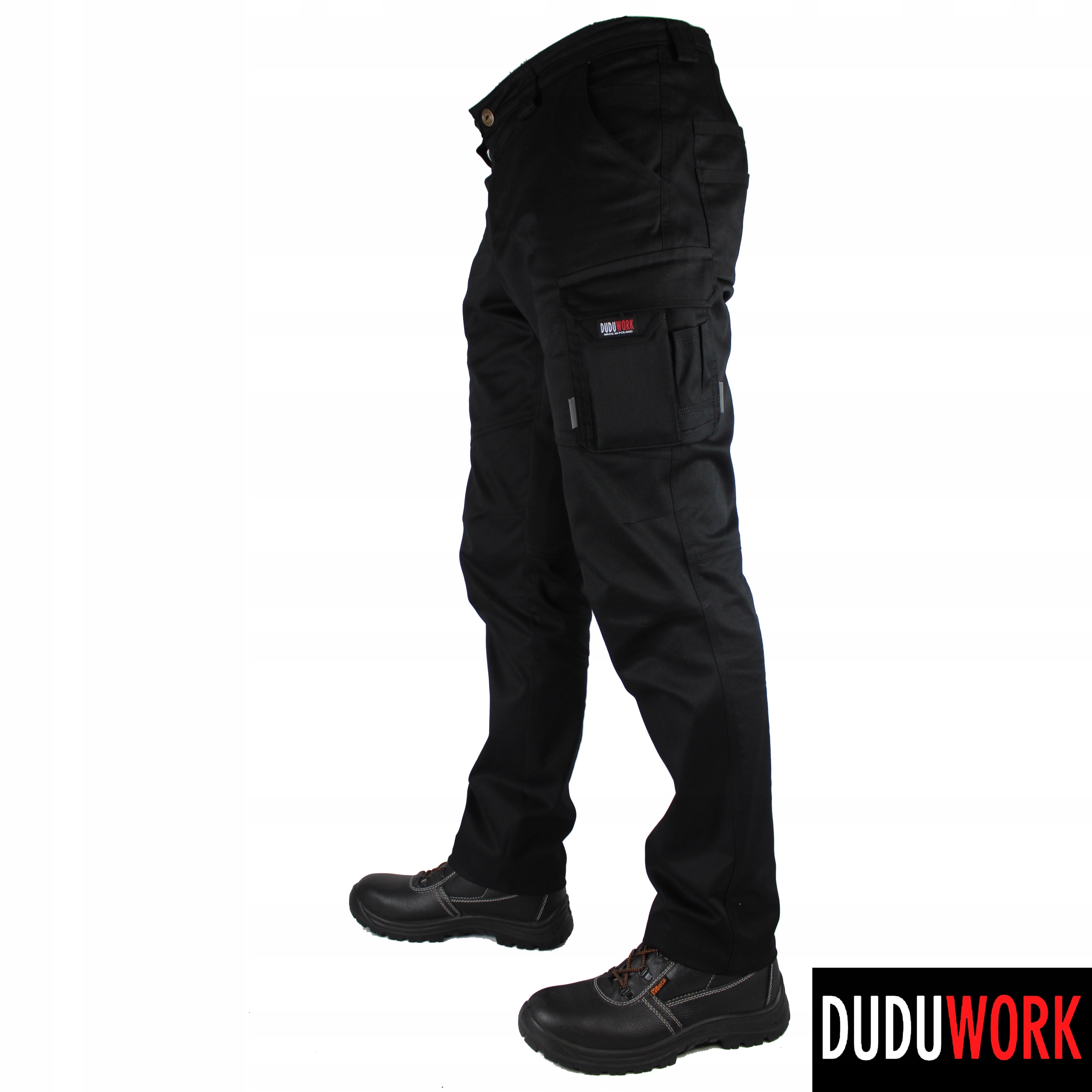 SPODNIE ROBOCZE BHP DuduWork Czarne Elastyczne 56 Rozmiar 56