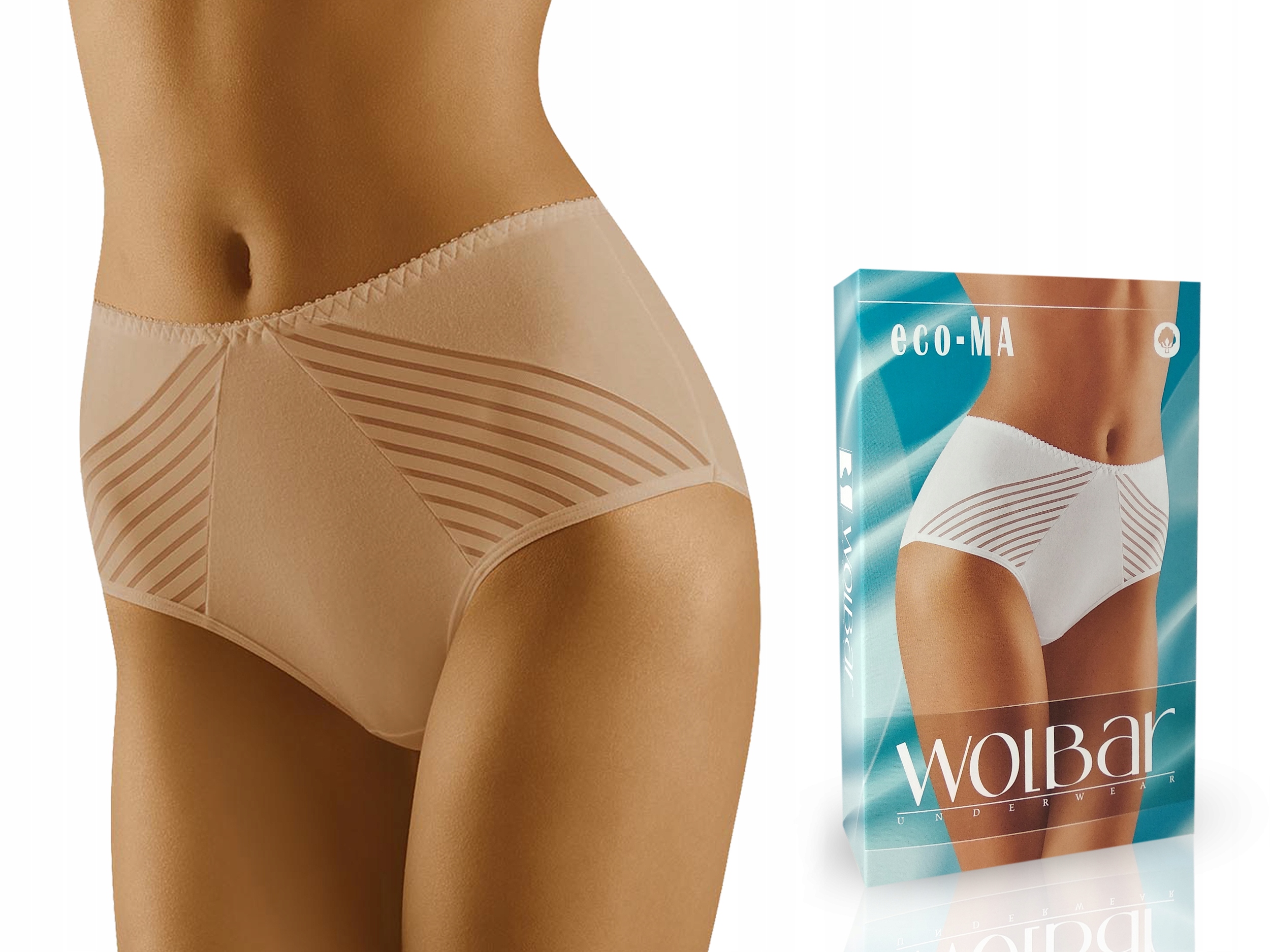 

wolbar seksowne Figi śliczne Eco-ma Beżowe L