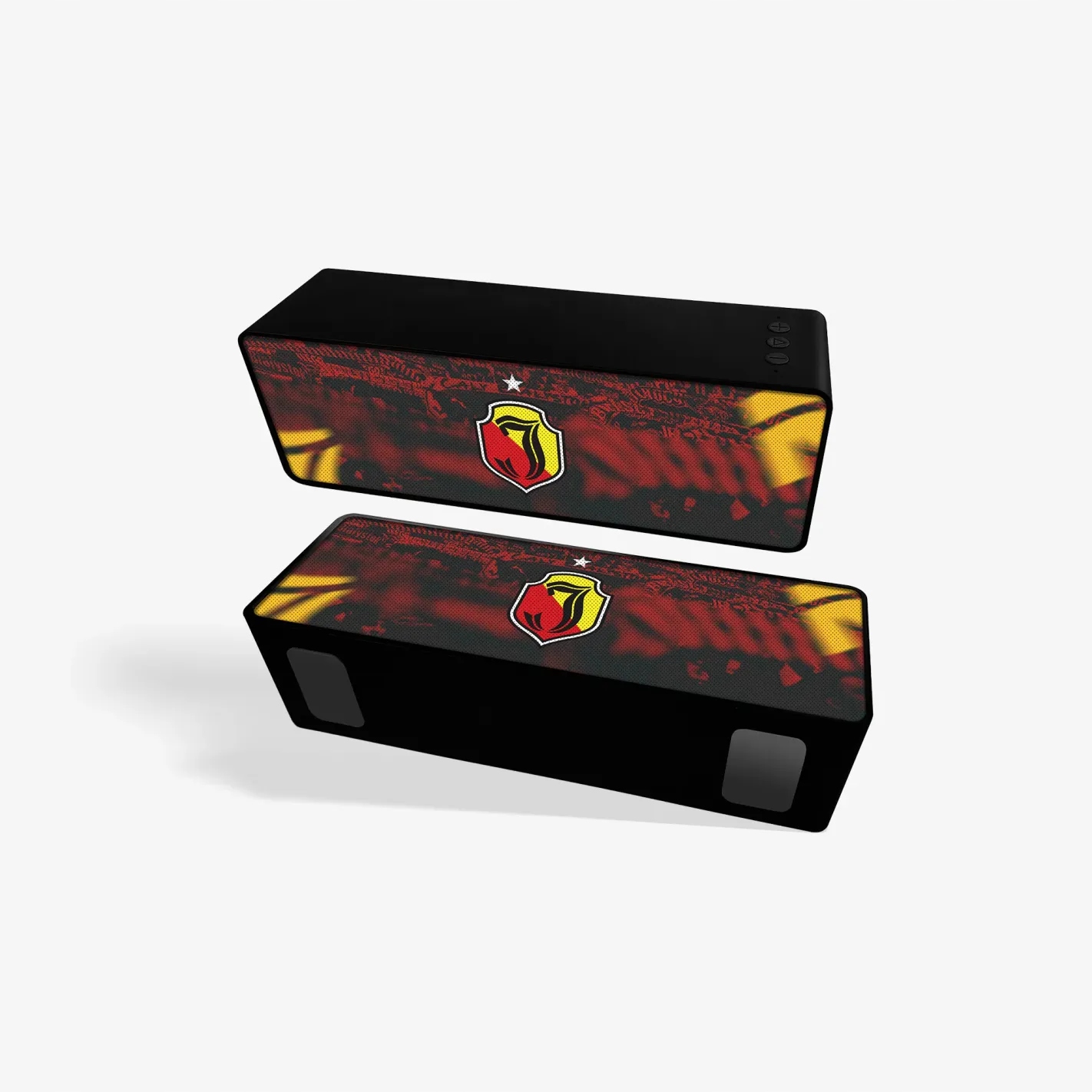 Głośnik bezprzewodowy prostokątny żółto-czerwony duży Jagiellonia Białystok