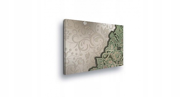 Obraz 100x75 Ornament Východní arabský textura vzory zelený béžový dekor