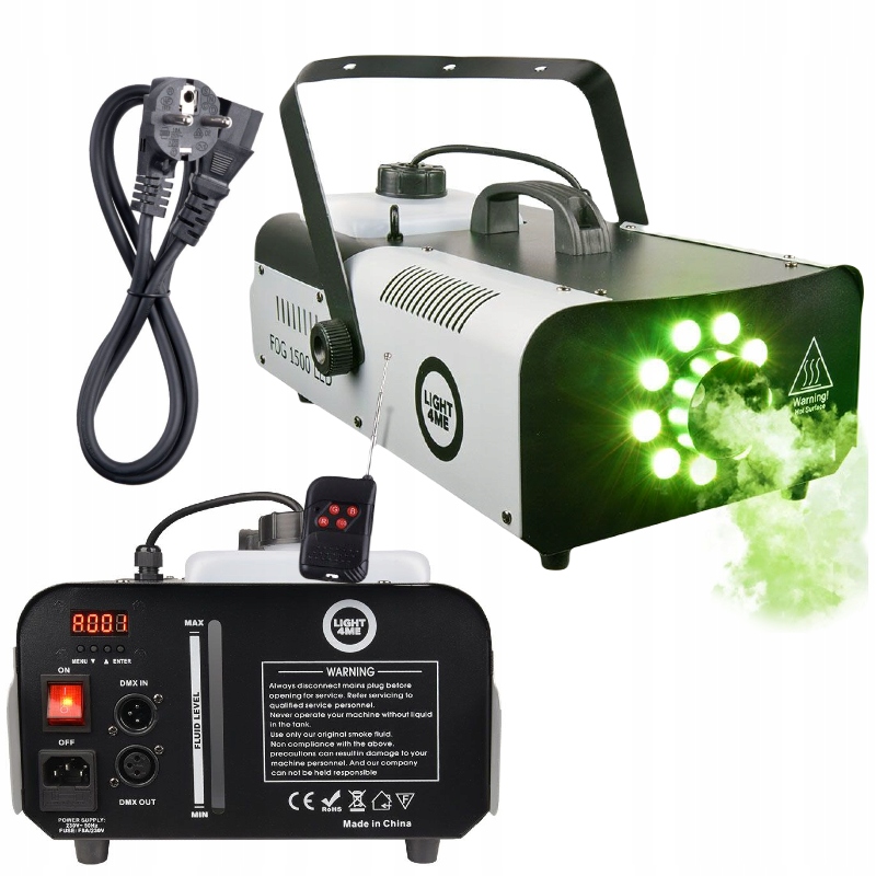 Wytwornica Dymu Mgły Dymiarka 1500 Watt Pilot LIGHT4ME Fog 1500 Led