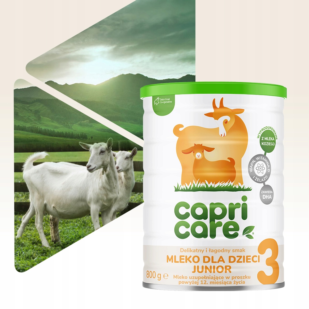 capricare 2, mleko następne kozie, powyżej 6. miesiąca, 800 g – opinie,  skład i cena