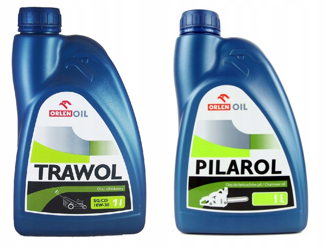 

Zestaw Orlen Trawol Pilarol Olej Kosiarkowy Piła