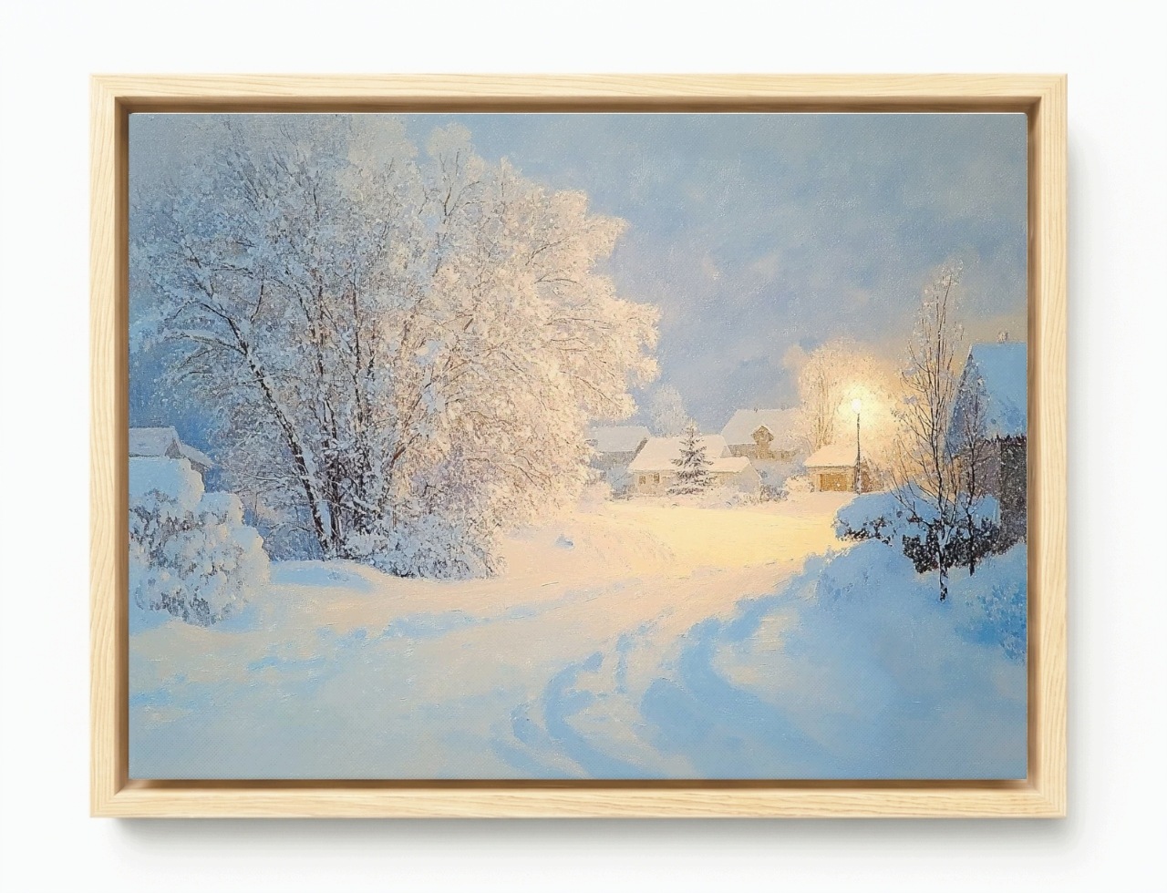 Obraz Rám Americká Krajina Cesta Zima Sníh Sněhová Bouře 80x60