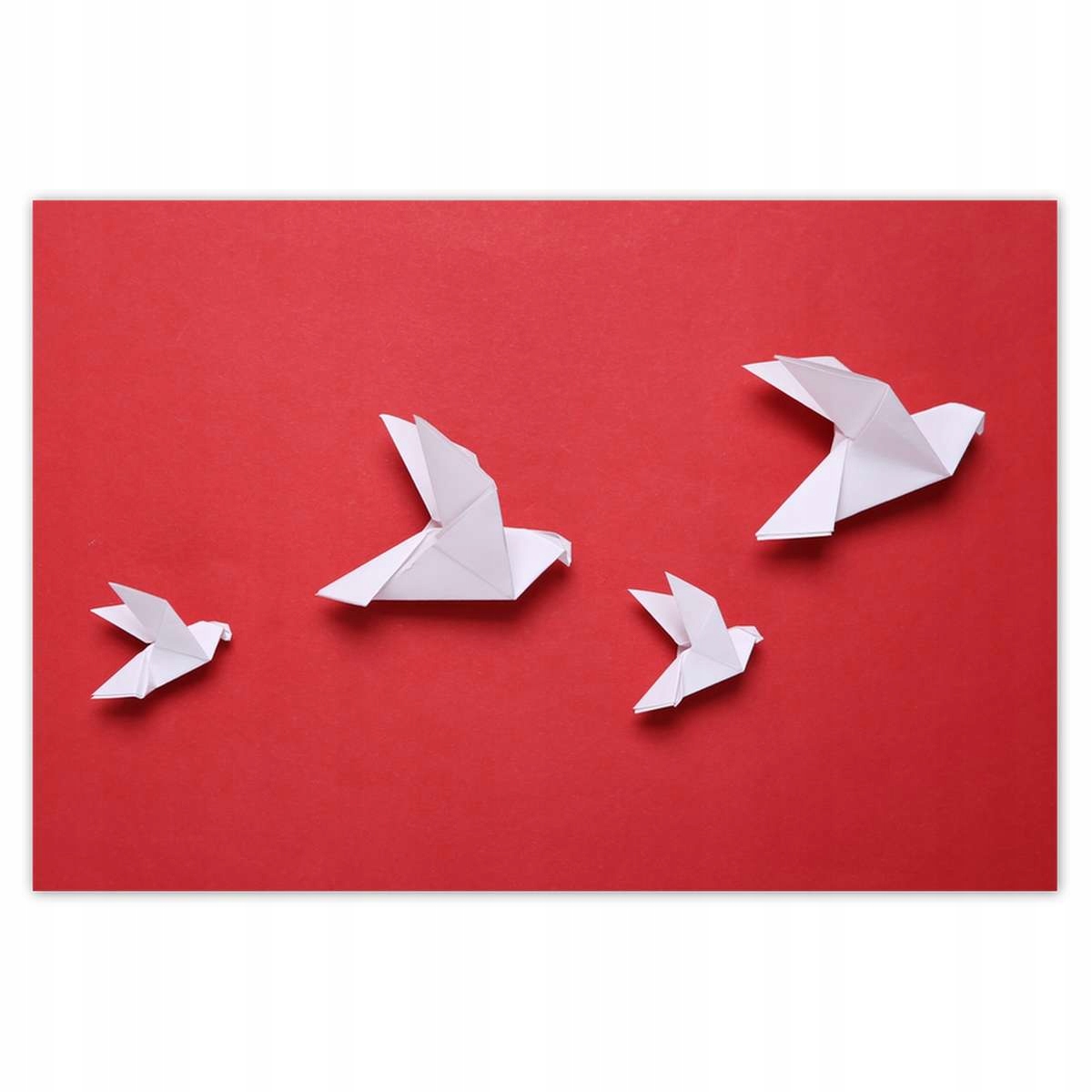 Plakáty 200x135 Origami papírové holubi