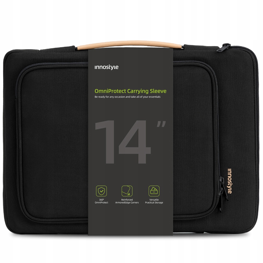 Innostyle Taška Na Notebook 13 14 Voděodolná Pouzdro Case Omniprotect Černá