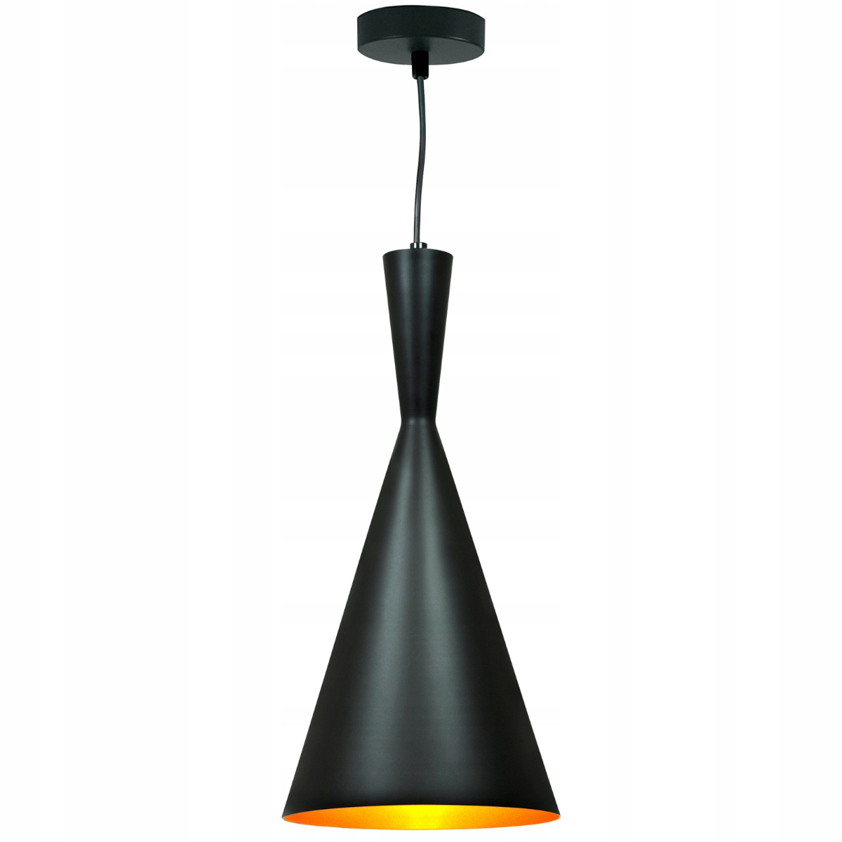 Závěsná lampa Polux Modern E27 150 cm černo-zlatá kovová IP20