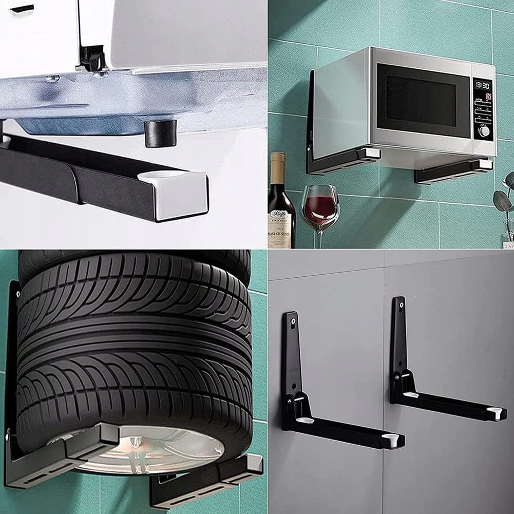 ZESTAW 2 UCHWYTÓW ŚCIENNYCH DO MONTAŻU KUCHENKI MIKROFALOWEJ Marka bez marki