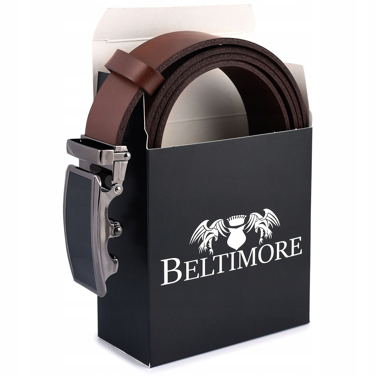 Pasek męski skórzany do spodni automat Beltimore Materiał dominujący skóra naturalna