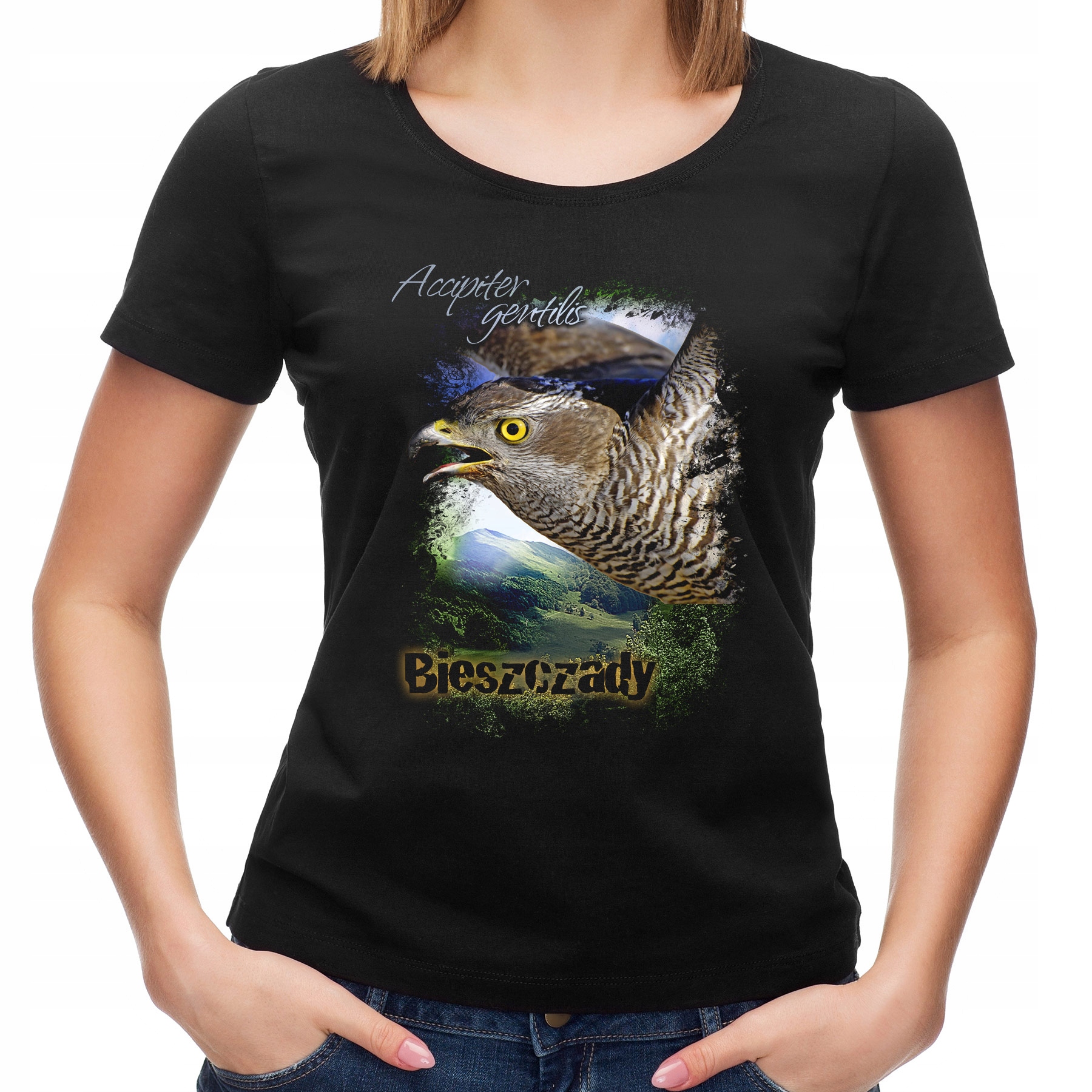 

Koszulka Bieszczady Jastrząb lecąc (L) XXL: czarny