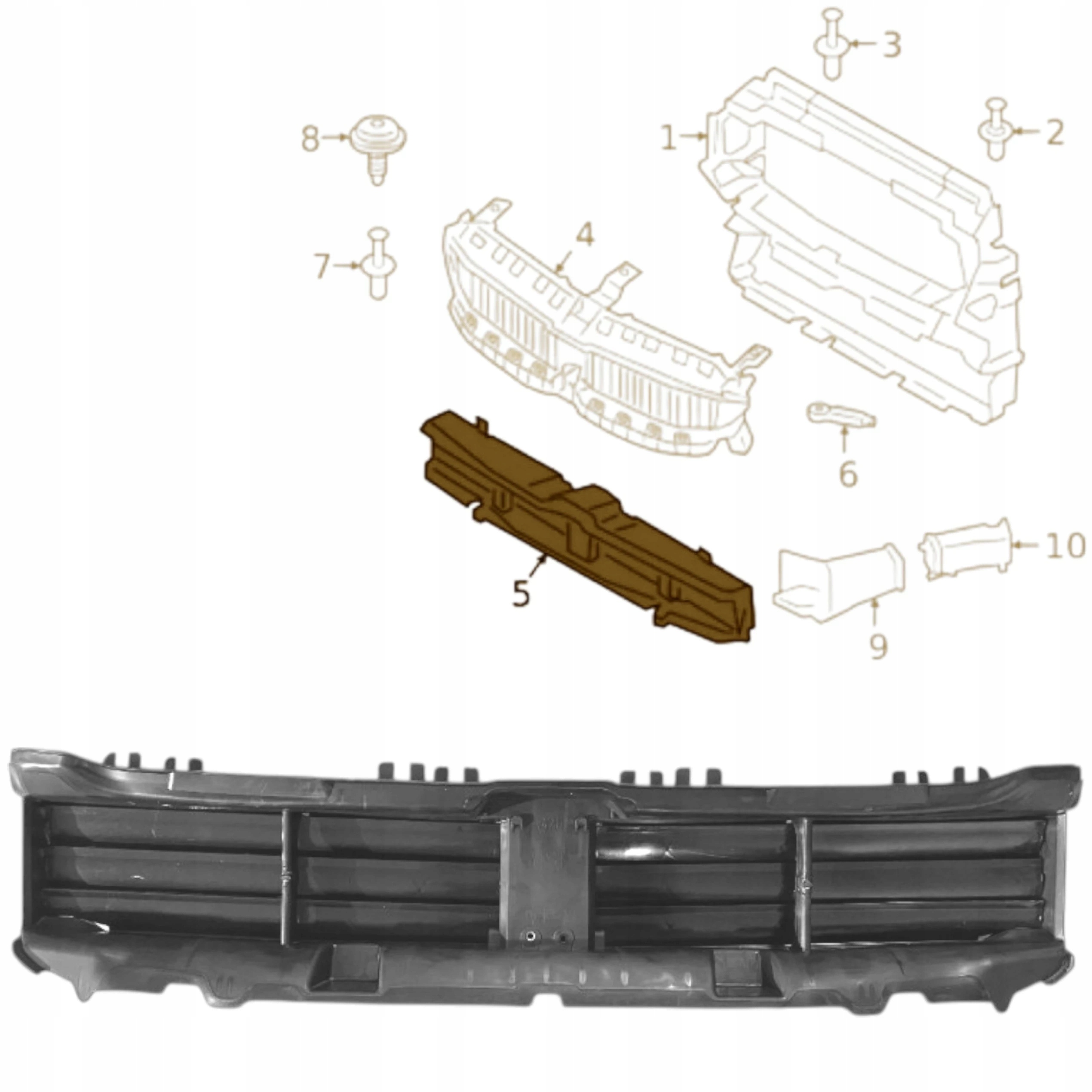 Volant Vzduchu Spodní přívod Roleta Žaluzie pro Bmw 3 G20 G21 2017+