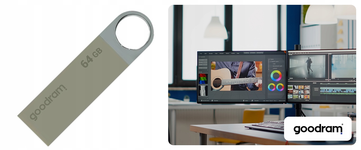 Pendrive GOODRAM 64GB UUN2 USB 2.0 srebrny Szyfrowanie nie