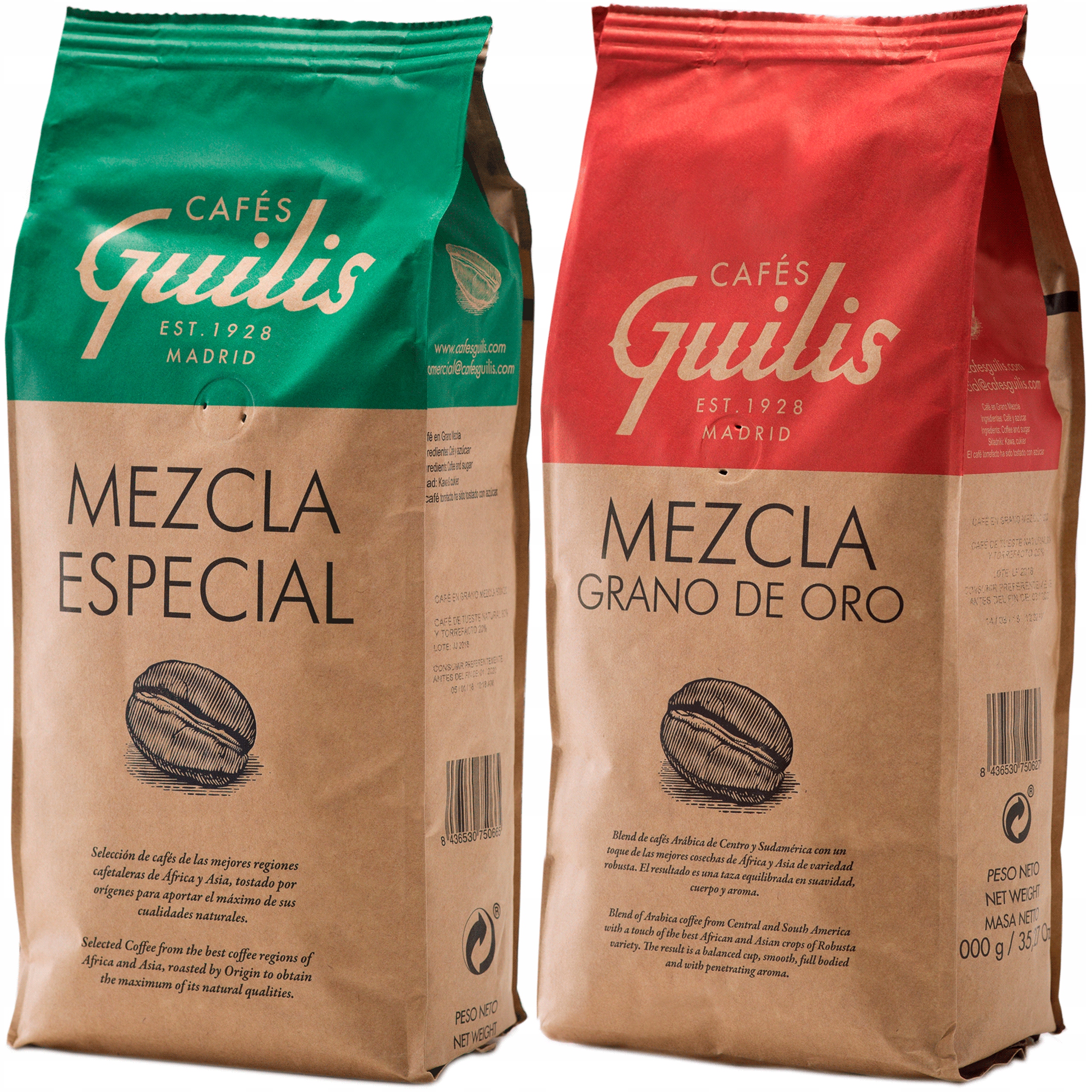 Káva zrnková z pražírny Cafes Guilis Mezcla Especial Mezcla Grano De Oro