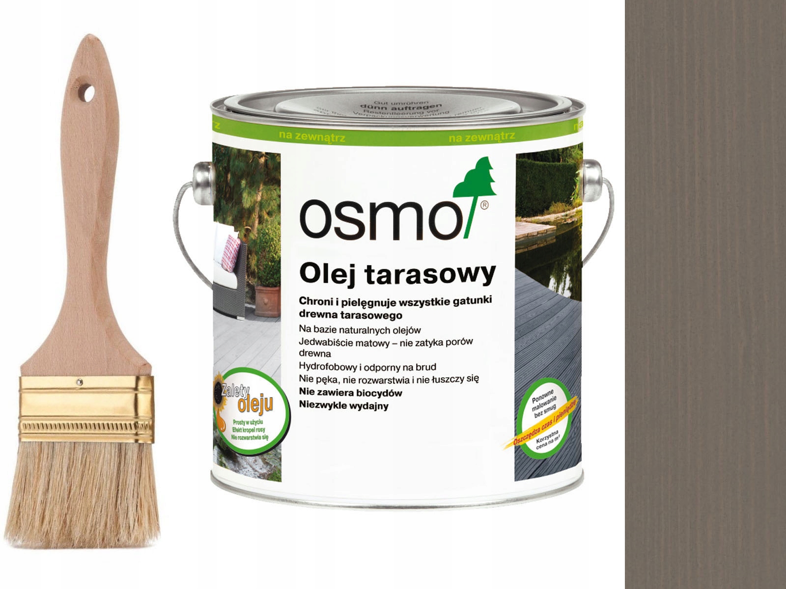 OSMO Olej do Tarasów 019 SZARY 2,5L + GRATIS Pojemność 2.5 l