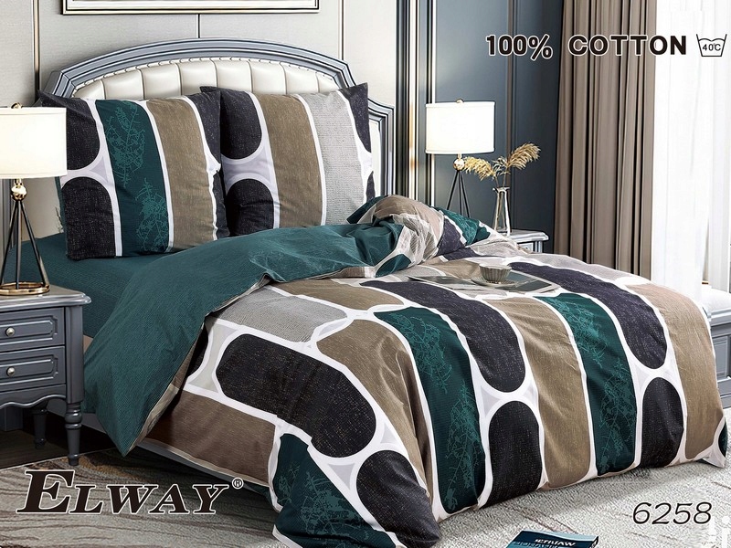 Pościel Elway 200x220 Bawełna - 3 części Liczba elementów w zestawie 3 części